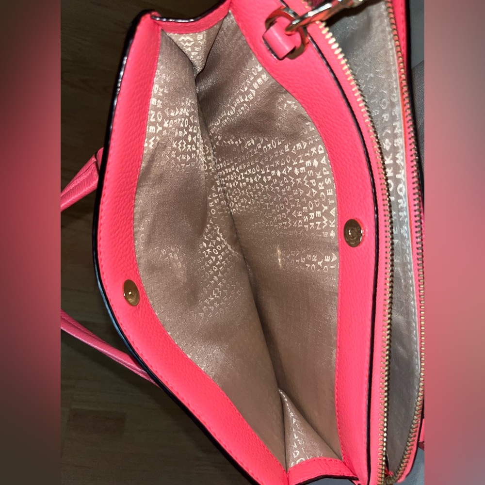 Kate Spade neon pink tote crossbody bag - Picture 3 of 6